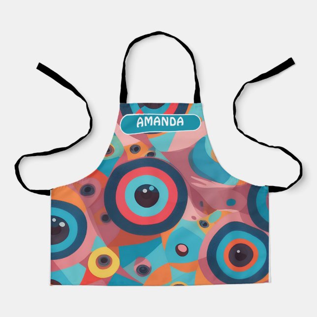 Cyclops Geometric Colorful Personalized Pattern Apron (Front)
