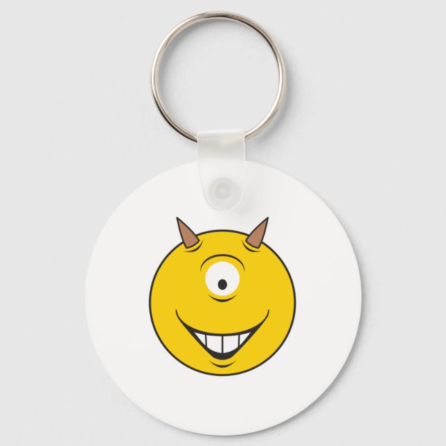Cyclops Monster Face Keychain (Front)
