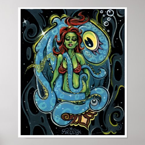 Cycloptopus art print _ pop surreal pin_up