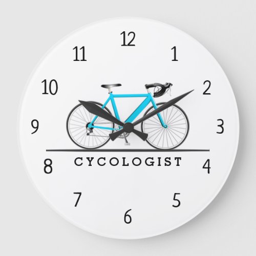 Cycologist Aqua Bicycle Large Clock