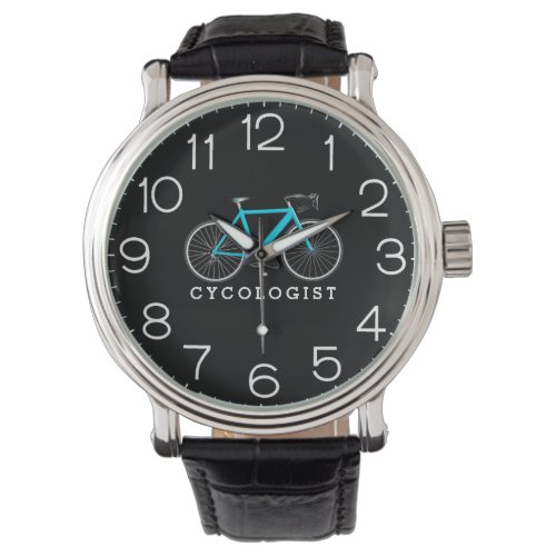 Cycologist Aqua Bicycle On Black Watch