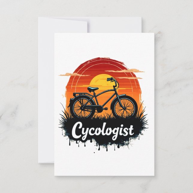 Cycologist Bike Adventure: Sunset Graphic Tee  Announcement (Front)