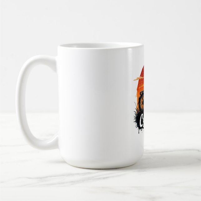 Cycologist Bike Adventure: Sunset Graphic Tee  Coffee Mug (Left)