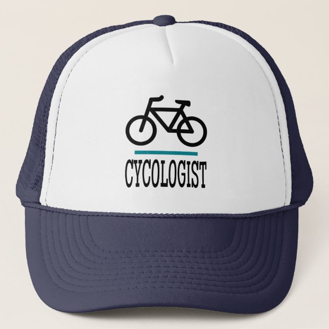 CYCOLOGIST Bike Biking Cycling Funny Novelty Trucker Hat (Front)