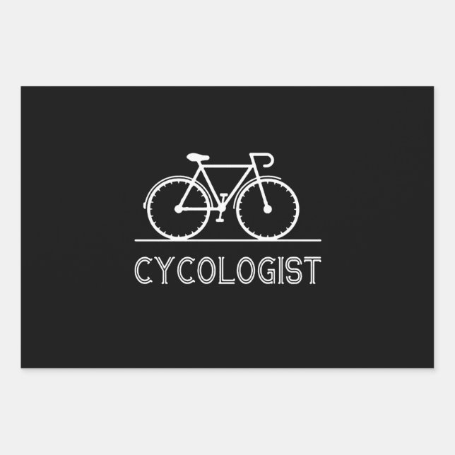 Cycologist Cycle Lover Gift Cycling Mountain Gift Wrapping Paper Sheets (Front)