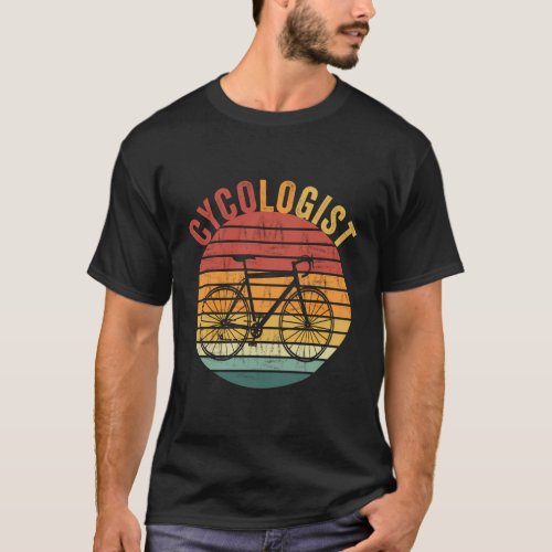 Cycologist Cycling Bicycle Cycologist Sunset T_Shirt