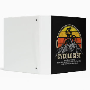 Cycologist Definition Funny Mountain Bike MTB 3 Ring Binder