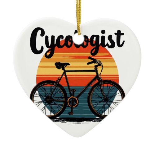 Cycologist: Energetic Biker Tee – for Cycling Ceramic Ornament