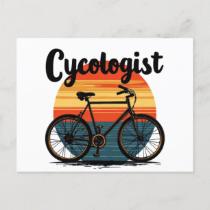Cycologist: Energetic Biker Tee – for Cycling Holiday Postcard