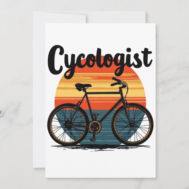 Cycologist: Energetic Biker Tee – for Cycling Invitation (Front)