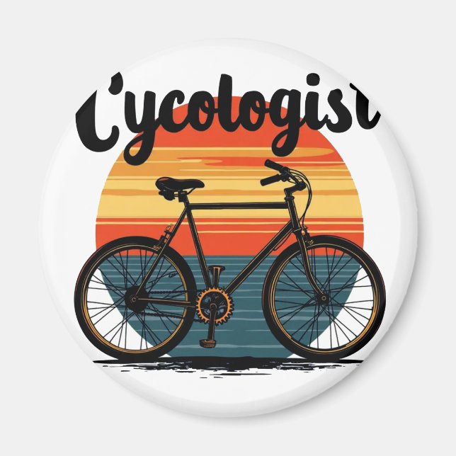 Cycologist: Energetic Biker Tee – for Cycling Magnet (Front)