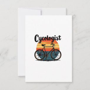 Cycologist: Energetic Biker Tee – for Cycling Thank You Card