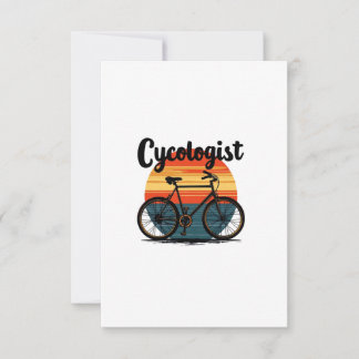 Cycologist: Energetic Biker Tee – for Cycling Thank You Card