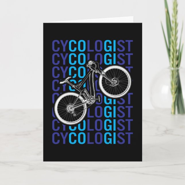 Cycologist Funny Bicycle Bike Cycling Cyclist Card (Front)