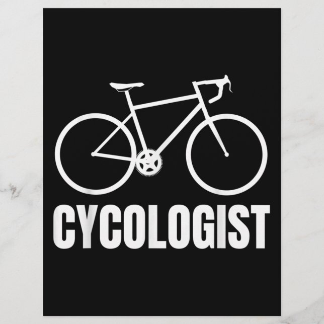 Cycologist Funny Bicycle Bike Gift Flyer (Front)