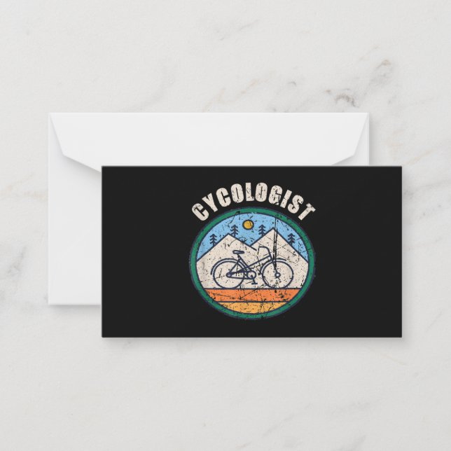 Cycologist Funny Bicycle Cycling Vintage Gift Note Card (Front)
