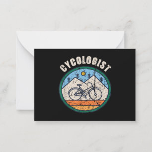 Cycologist Funny Bicycle Cycling Vintage Gift Note Card