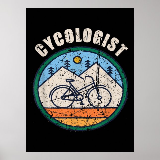 Cycologist Funny Bicycle Cycling Vintage Gift Poster (Front)
