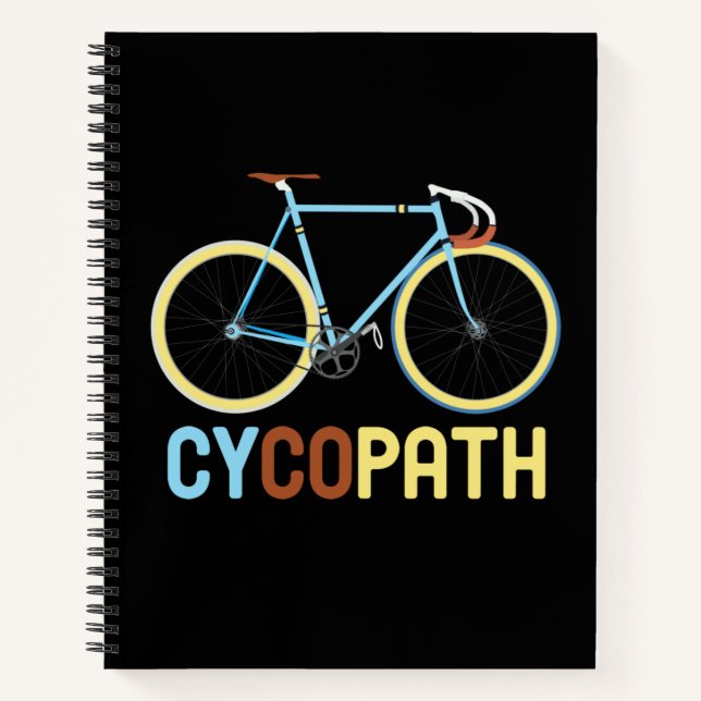 Cycologist Funny Bike Bicycle Cycling Lover Gift Notebook (Front)