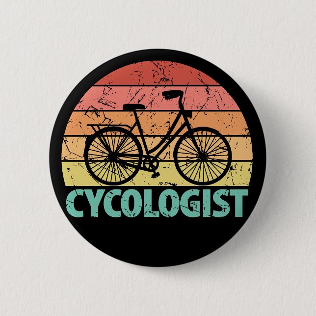 Cycologist Funny Cycling Button (Front)