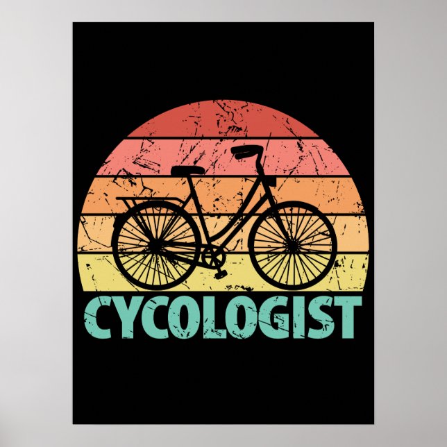 Cycologist Funny Cycling Poster (Front)