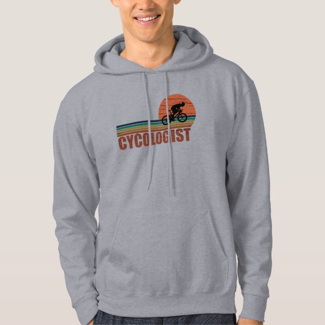 Cycologist funny cycling saying hoodie (Front)