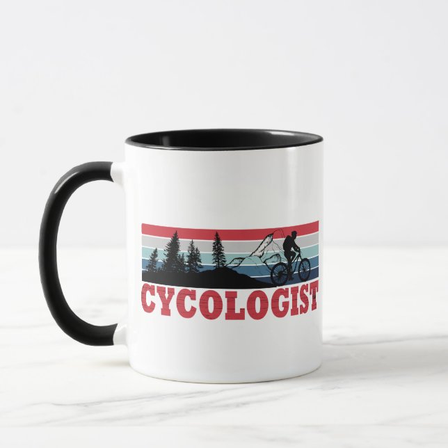 Cycologist funny cycling saying mug (Left)