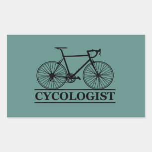 Cycologist funny cycling saying rectangular sticker