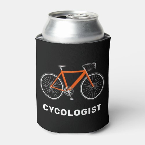 Cycologist Orange Bicycle  Can Cooler