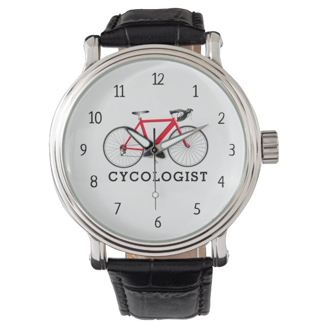 Cycologist Red Bicycle  Watch (Front)