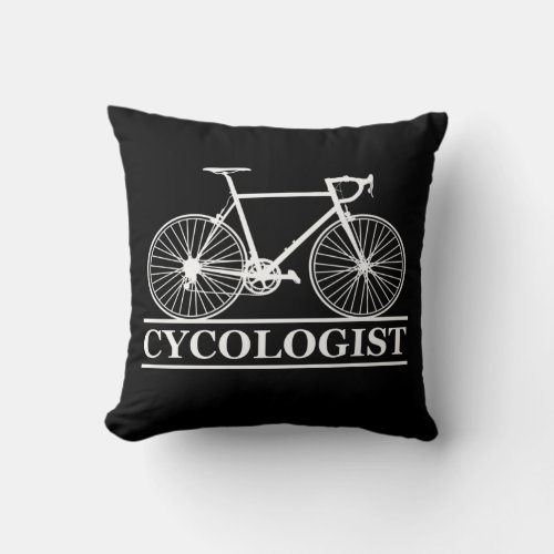 Cycologist Throw Pillow