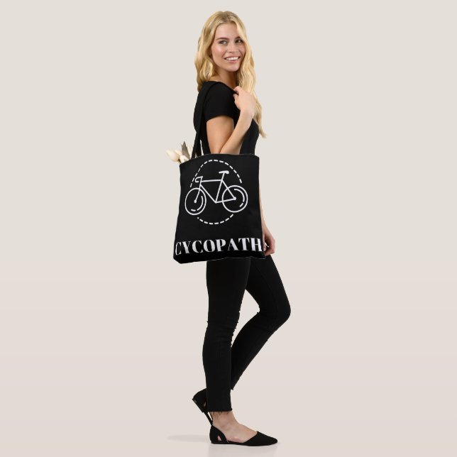 Cycopath Cycling Pun Minimalist Road Bike Cyclist  Tote Bag (On Model)