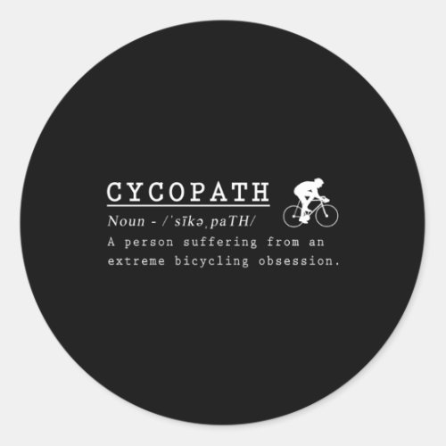 Cycopath Cyclist Classic Round Sticker