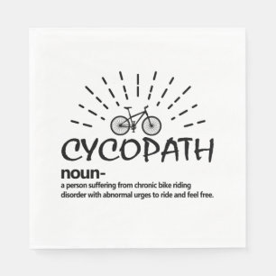 Cycopath Definition Funny Biker Cyclist Napkins