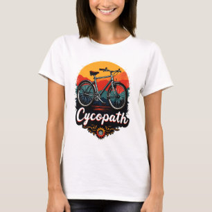 Cycopath: Energetic Bike and sunset Graphic T-Shirt