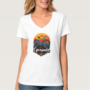 Cycopath: Energetic Bike and sunset Graphic T-Shirt