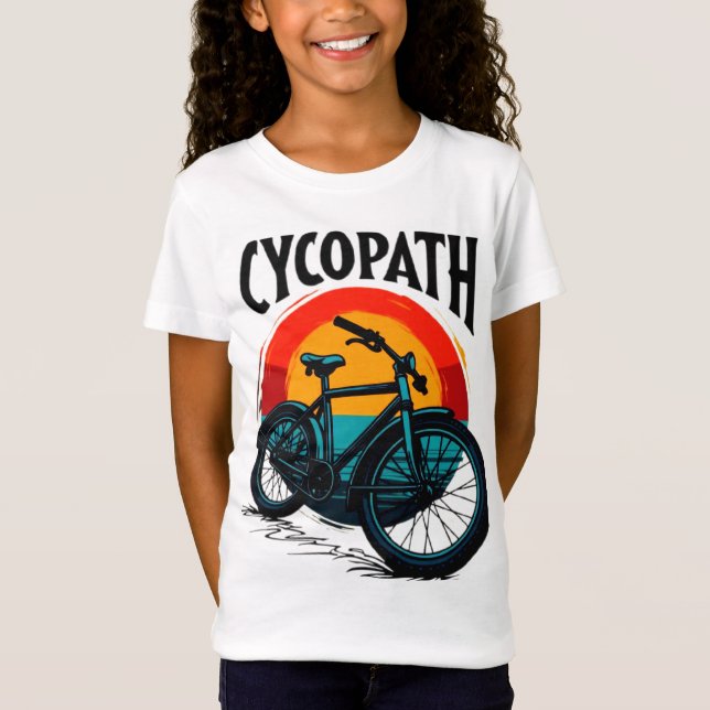 Cycopath: Energetic Bike with sunset Graphic Tee (Front)