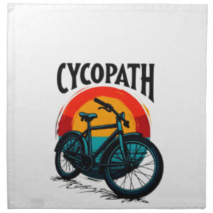 Cycopath: Energetic Bike with sunset Graphic Tee Cloth Napkin