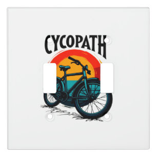 Cycopath: Energetic Bike with sunset Graphic Tee Light Switch Cover