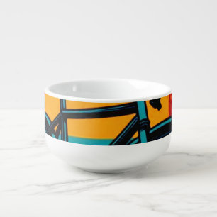 Cycopath: Energetic Bike with sunset Graphic Tee Soup Mug