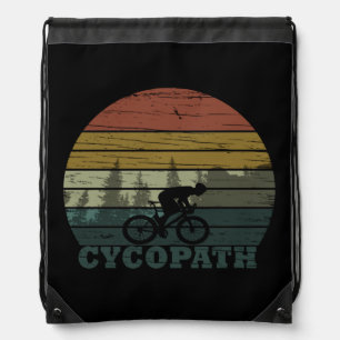 Cycopath funny biking saying drawstring bag
