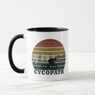 Cycopath funny biking saying mug