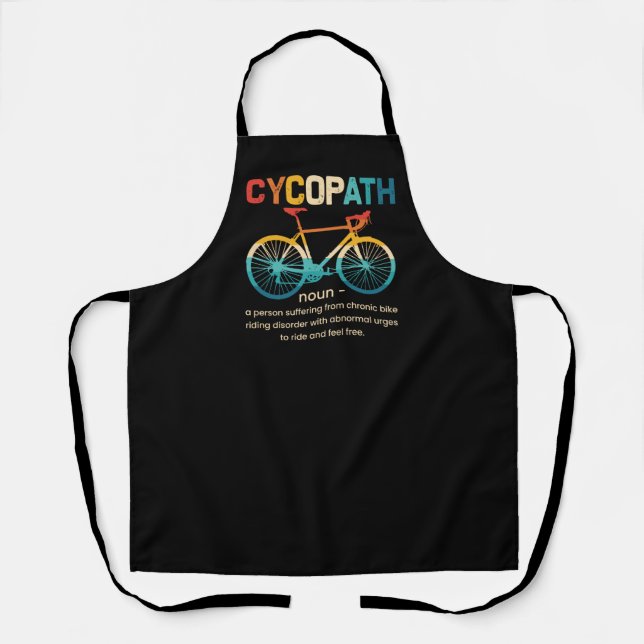 Cycopath Funny Cycling for Cyclists and Bikers Apron (Front)