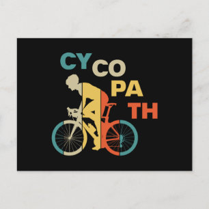 Cycopath Funny Cycling for Cyclists and Bikers Invitation Postcard