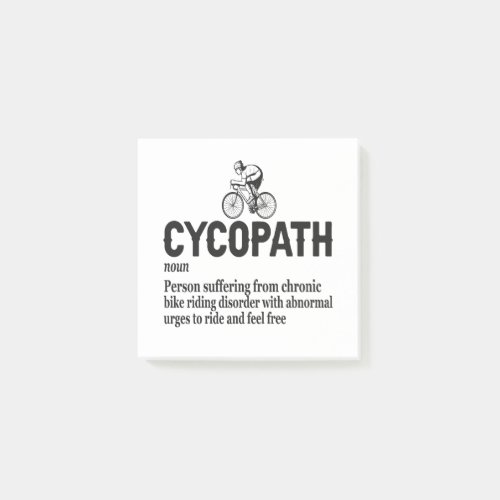 Cycopath Funny Cycling for Cyclists and Bikers  Post_it Notes