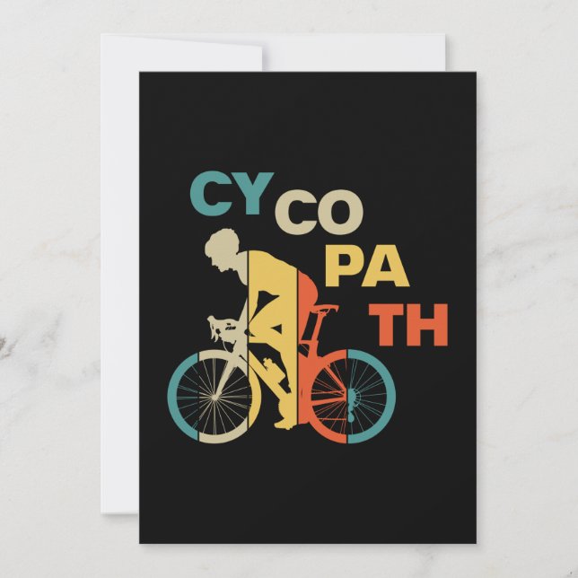 Cycopath Funny Cycling for Cyclists and Bikers Save The Date (Front)