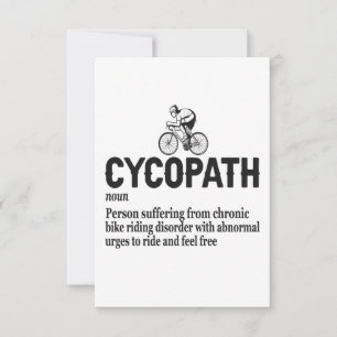 Cycopath Funny Cycling for Cyclists and Bikers  Thank You Card