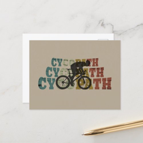 Cycopath funny cycling holiday postcard