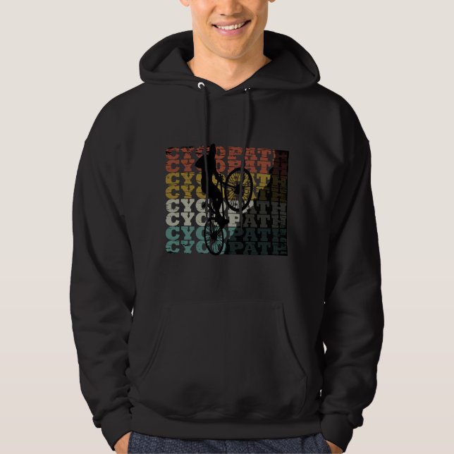 Cycopath funny cycling hoodie (Front)