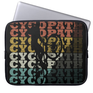 Cycopath funny cycling laptop sleeve